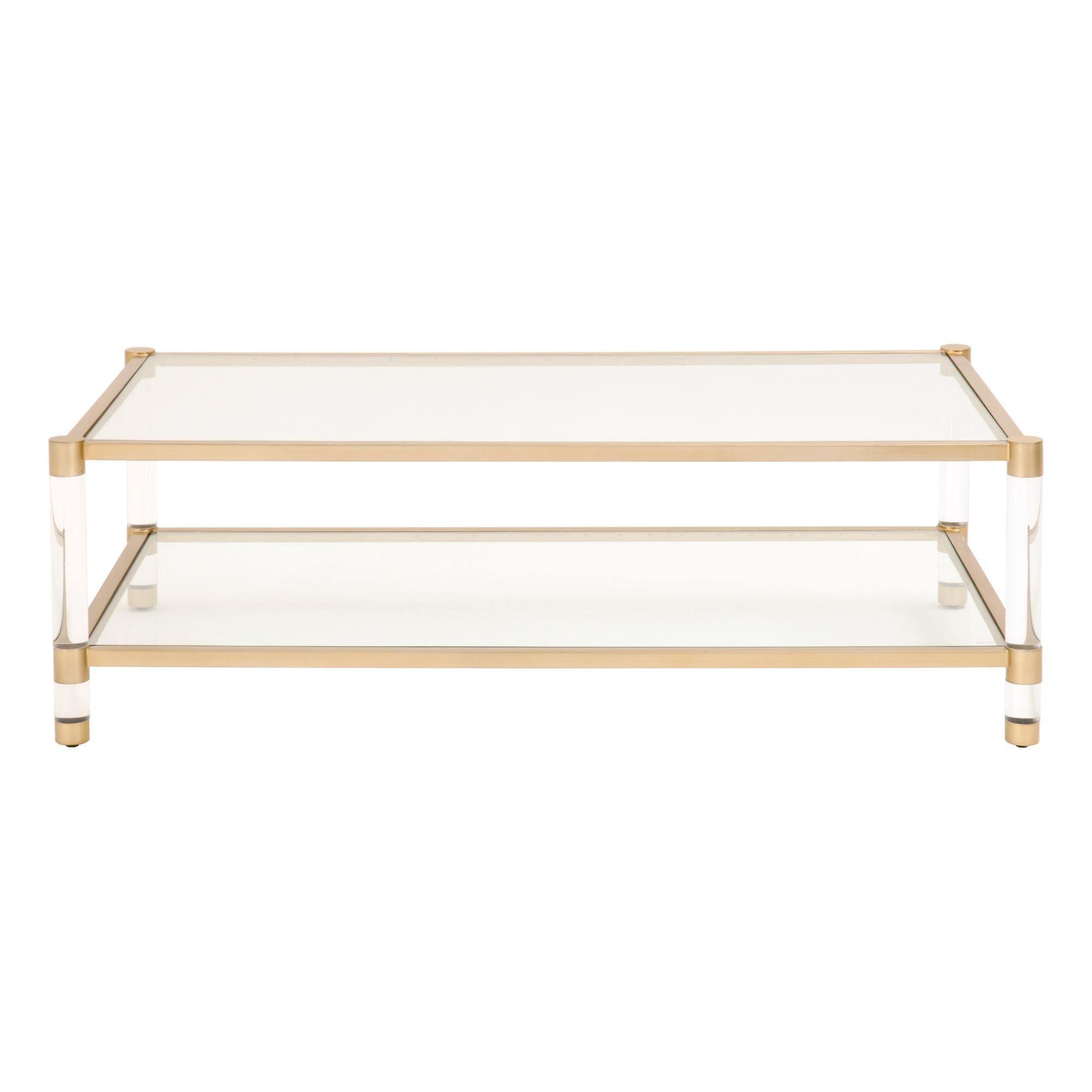 Gold and clear coffee table deals